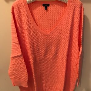 Talbots V-Neck Basket-Weave Cable Sweater Size 3X